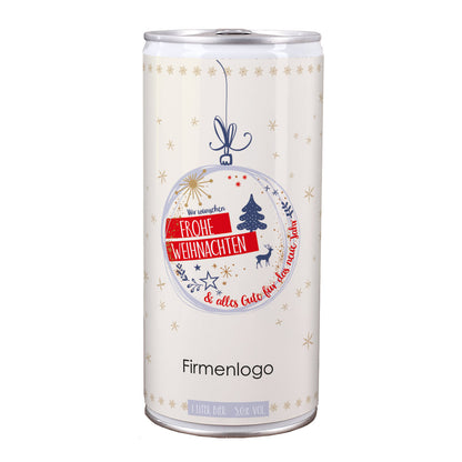 Frohe Weihnachten - 1l Bierdose mit Firmenlogo
