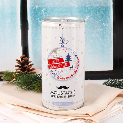 Frohe Weihnachten - 1l Bierdose mit Firmenlogo