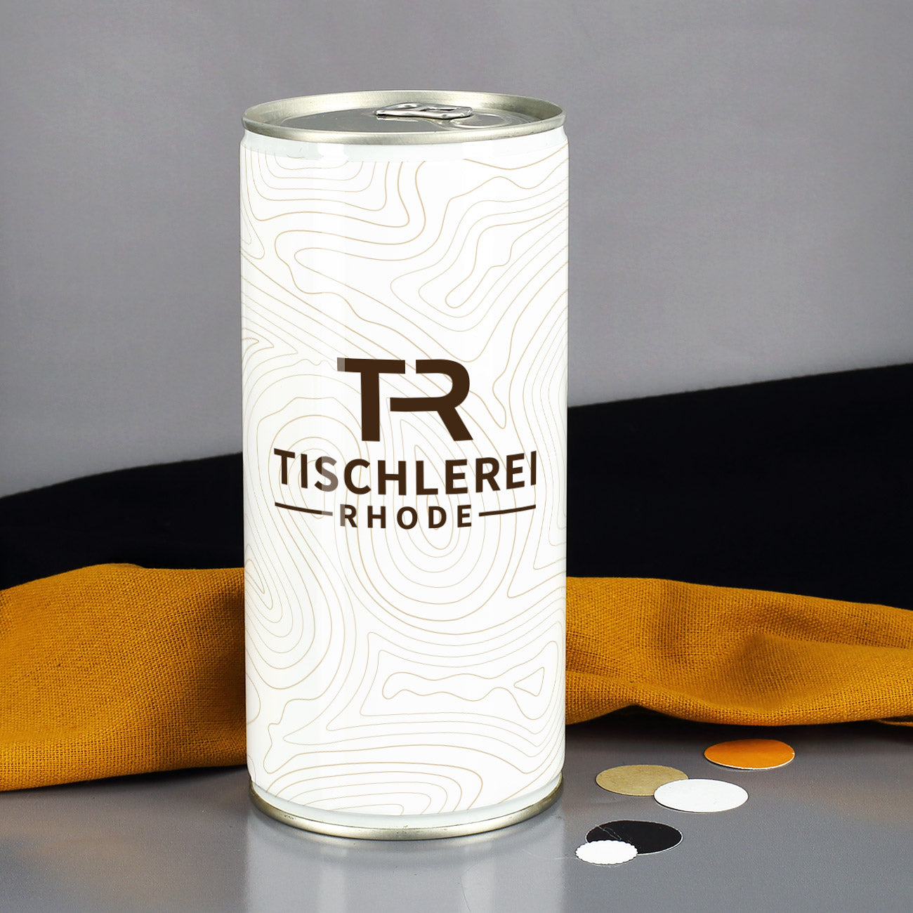 Etikett für Bierdose mit Markenlogo