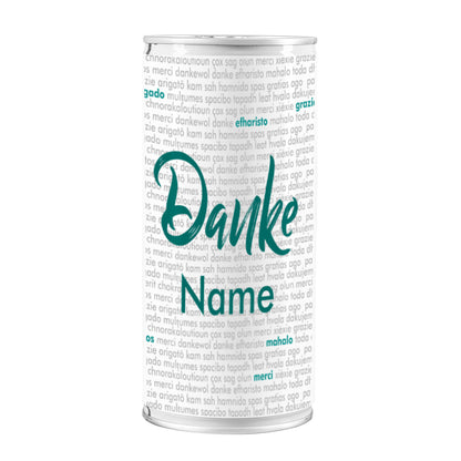 1 Liter Bierdose "Danke" mit Name