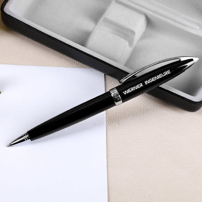 Charles Dickens Kugelschreiber in schwarz mit Gravur