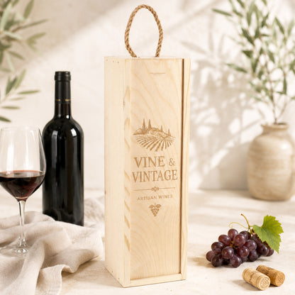 gravierte Flaschenverpackung mit Logo