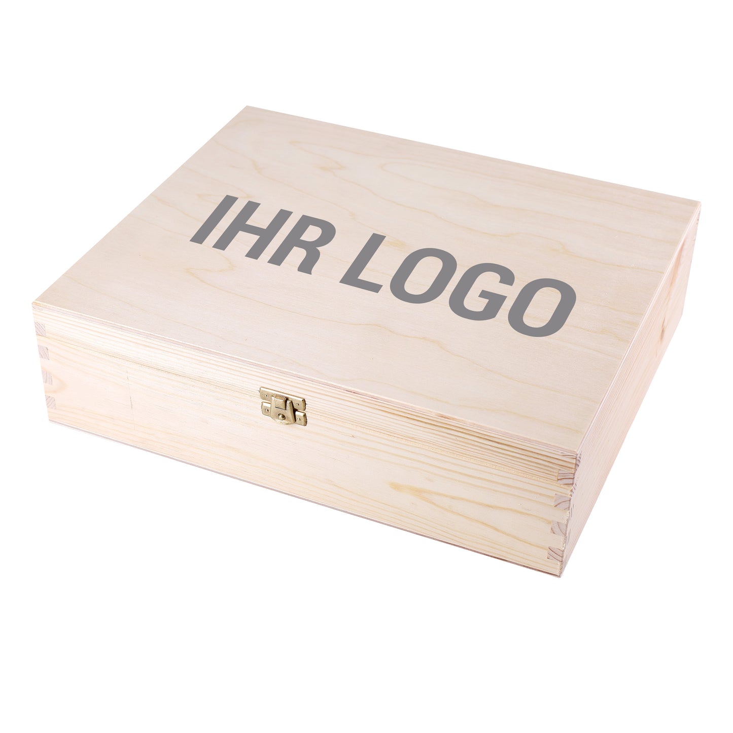 Bedruckte XL Holzbox mit Firmenlogo