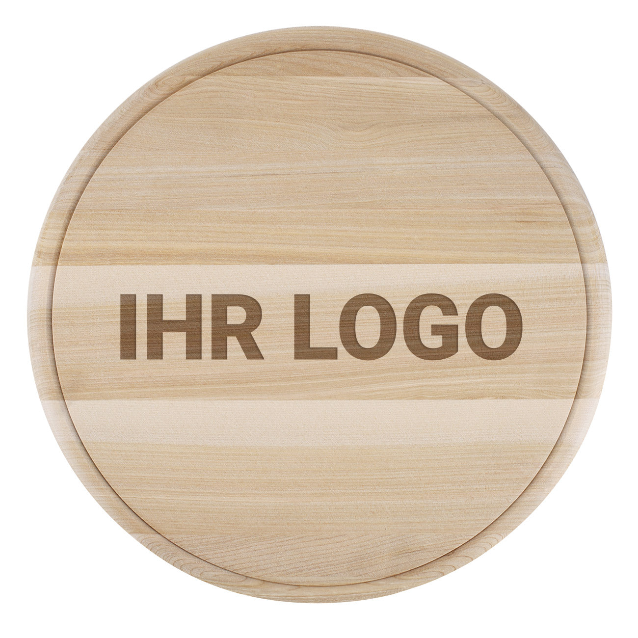 Rundes Schneidebrett mit Logo Gravur