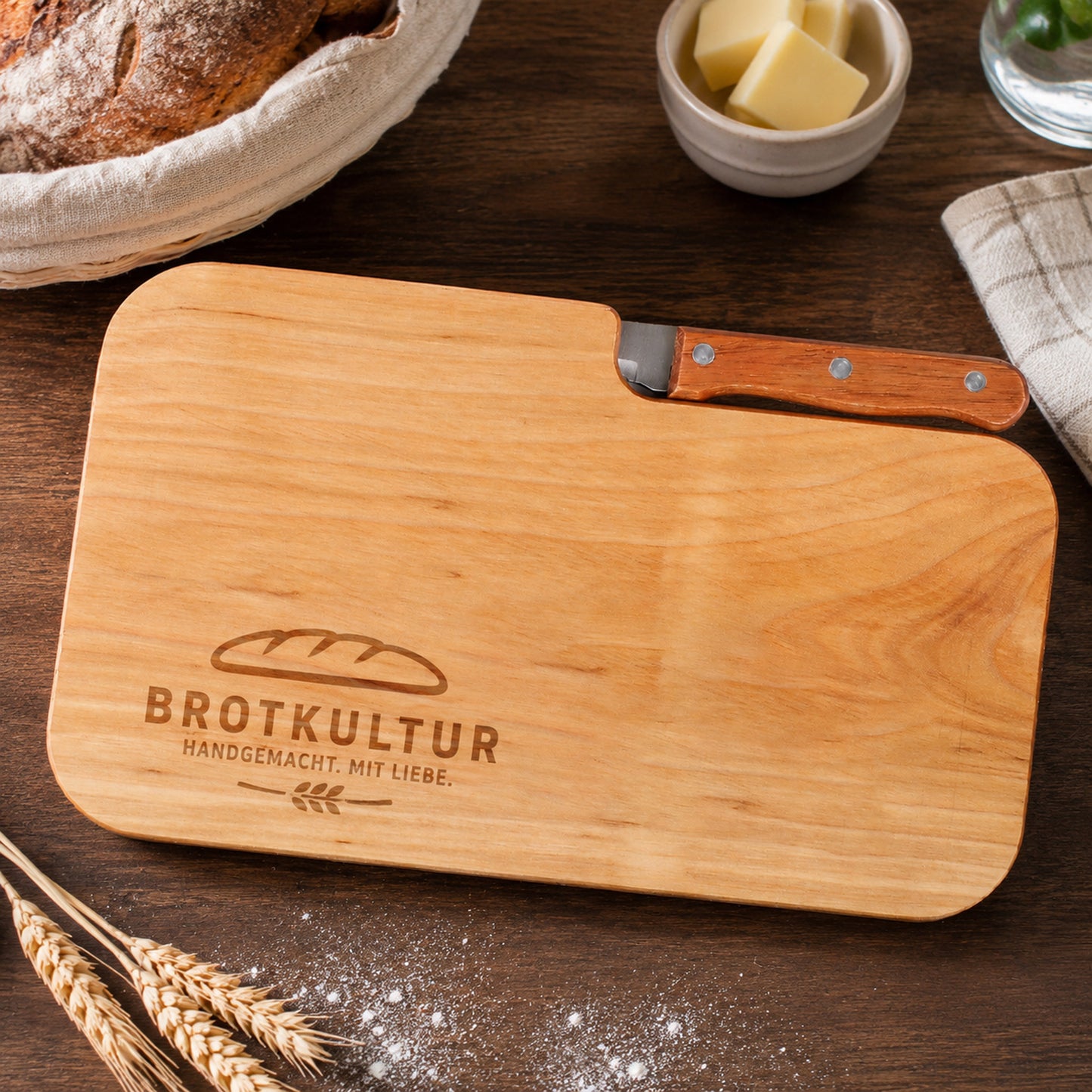 Messerbrettchen mit Gravur