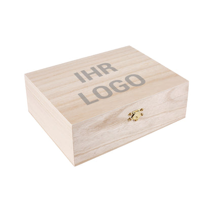 Bedruckte Teebox in drei versch. Größen mit Firmenlogo