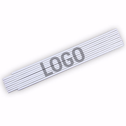Weißer Zollstock inkl. Druck des Logos