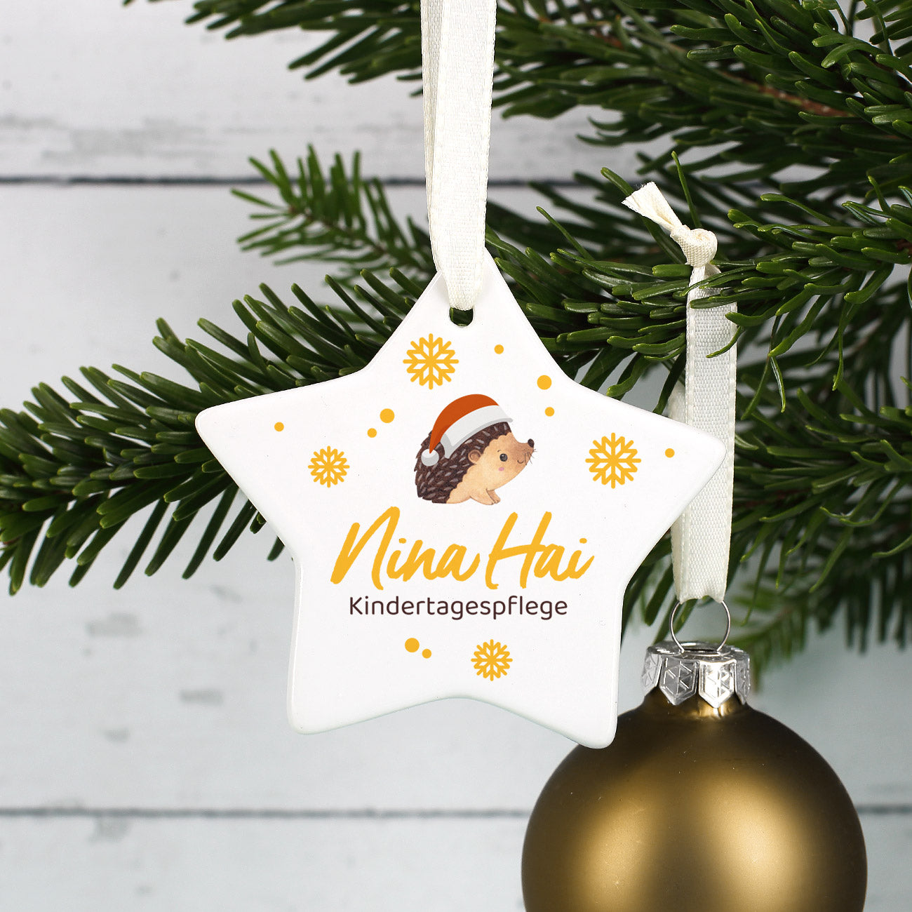 Anhänger Stern Weihnachtsschmuck Keramik eigenes Design