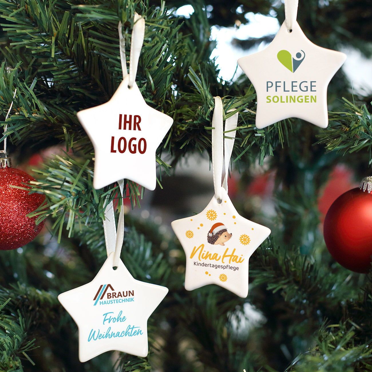 Weihnachtsbaum Anhänger mit eigenem Design Beispiel