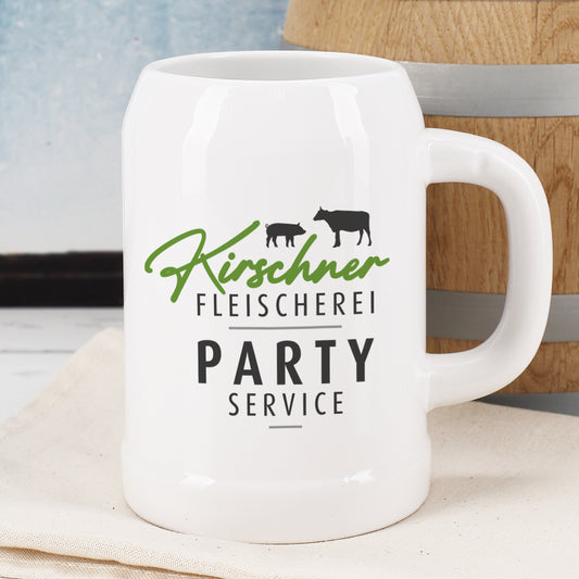 Bierkrug mit eigenem Logo