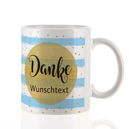 Tasse als "Dankeschön" - als Variante mit Lindt Herzen gefüllt