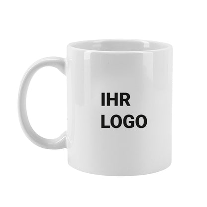 Tasse mit Logo bedruckt – Weiße Werbetasse (300 ml)