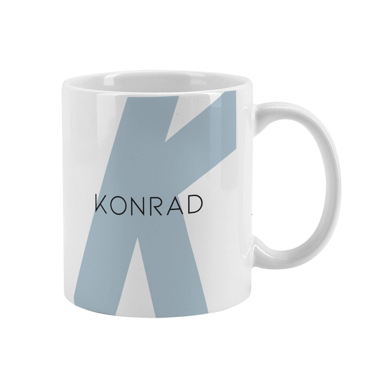 Tasse mit Monogram und Name in verschiedenen Farben