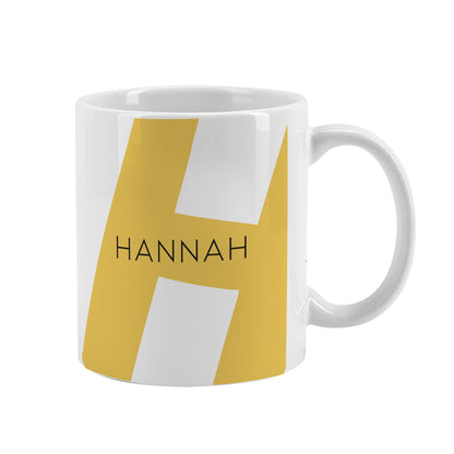 Tasse mit Monogram und Name in verschiedenen Farben