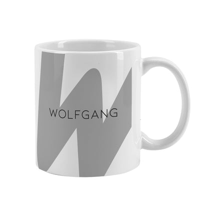 Tasse mit Monogram und Name in verschiedenen Farben