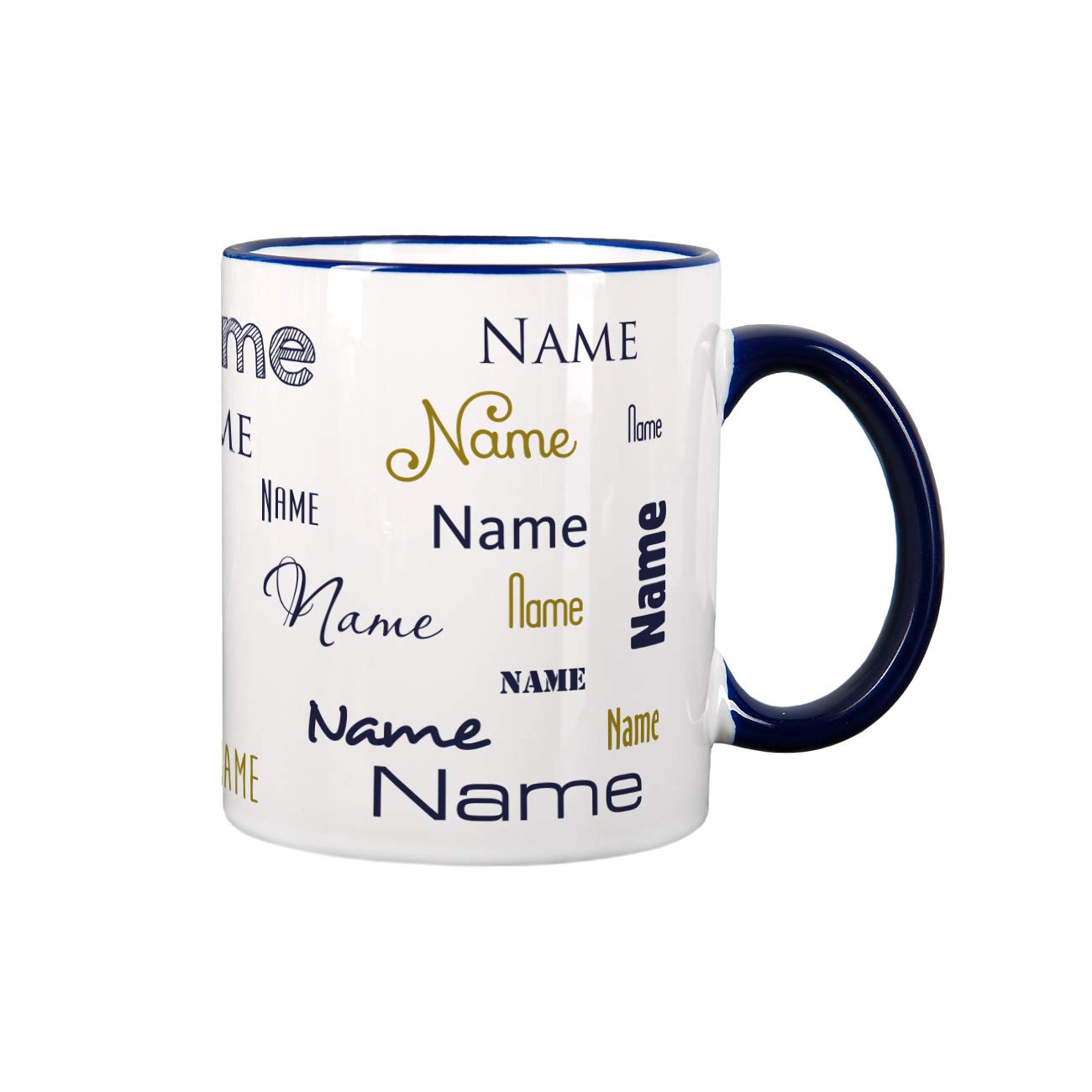 Namenstasse mit verschiedenen Schriftarten