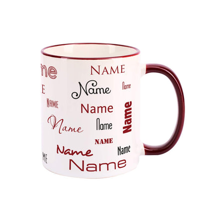 Namenstasse mit verschiedenen Schriftarten