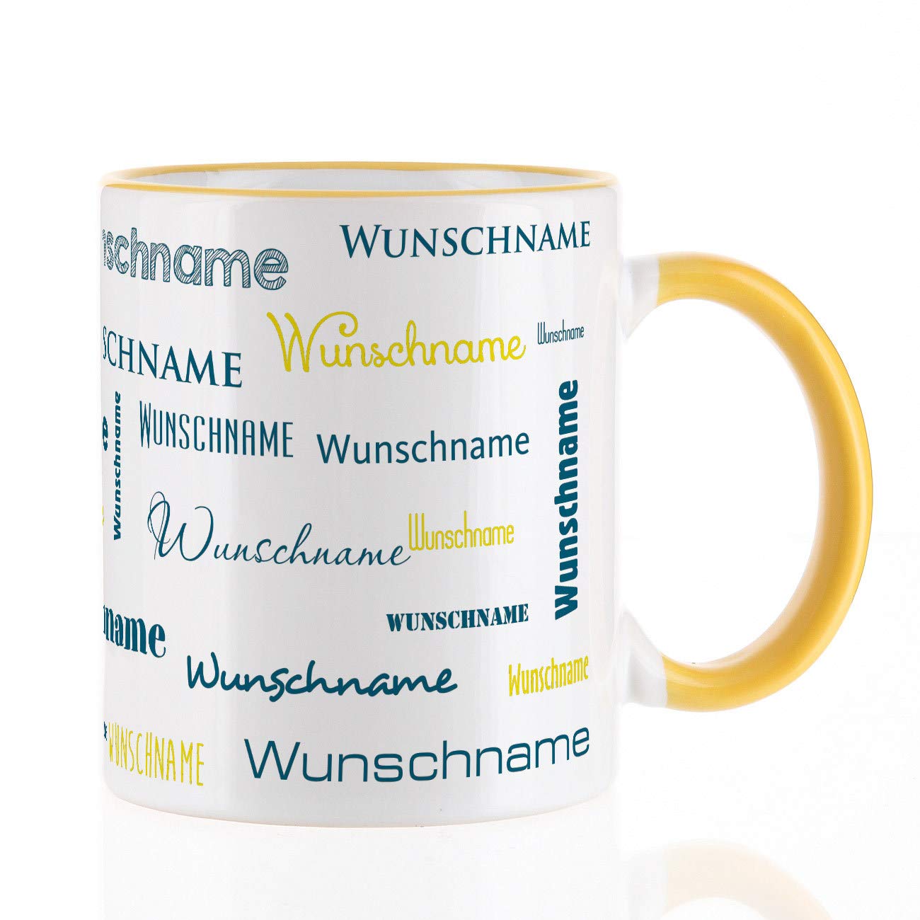 Namenstasse mit verschiedenen Schriftarten