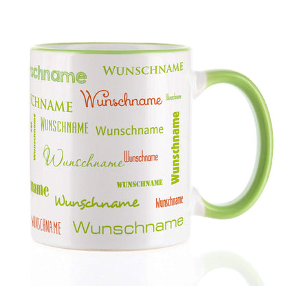 Namenstasse mit verschiedenen Schriftarten