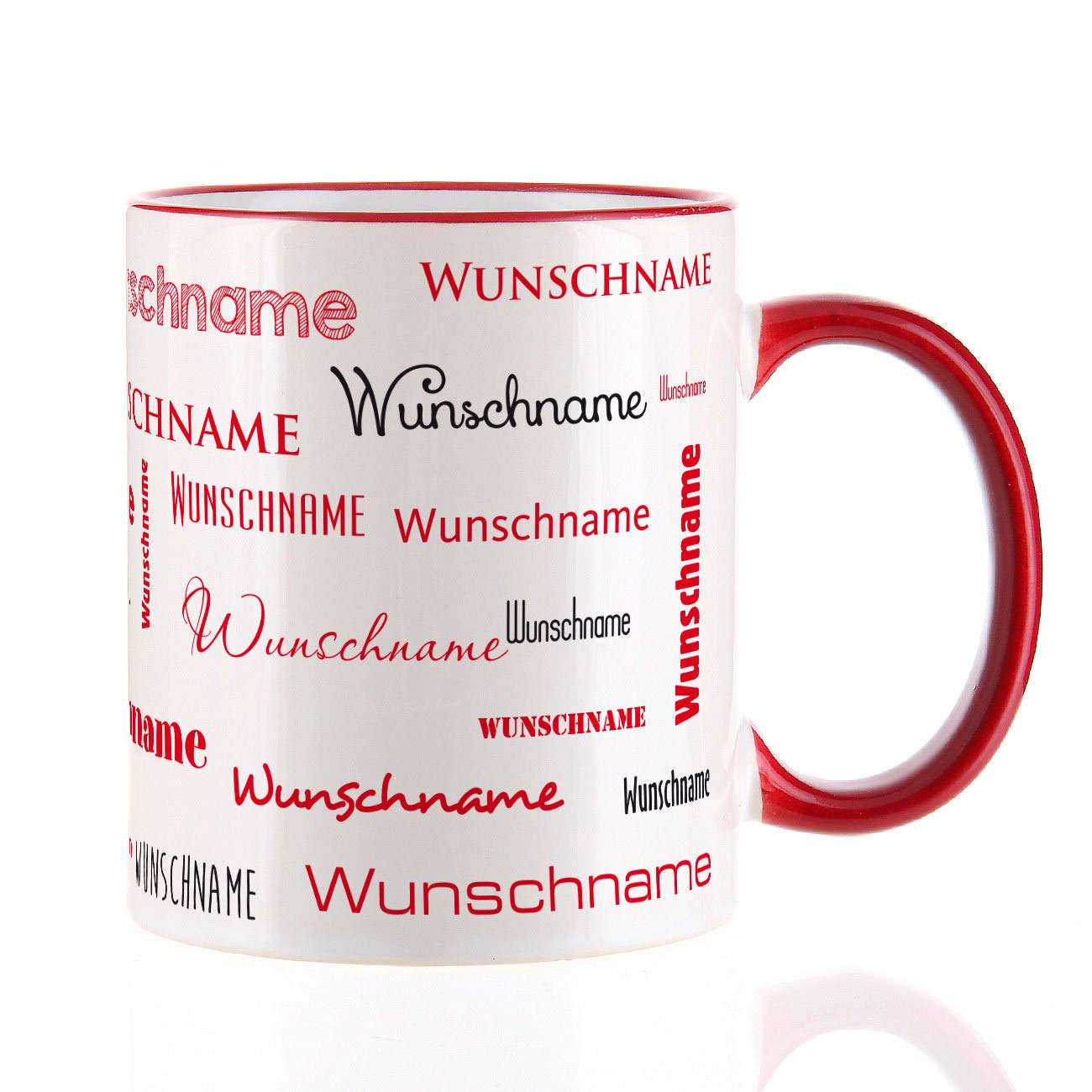 Namenstasse mit verschiedenen Schriftarten