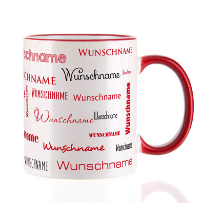 Namenstasse mit verschiedenen Schriftarten