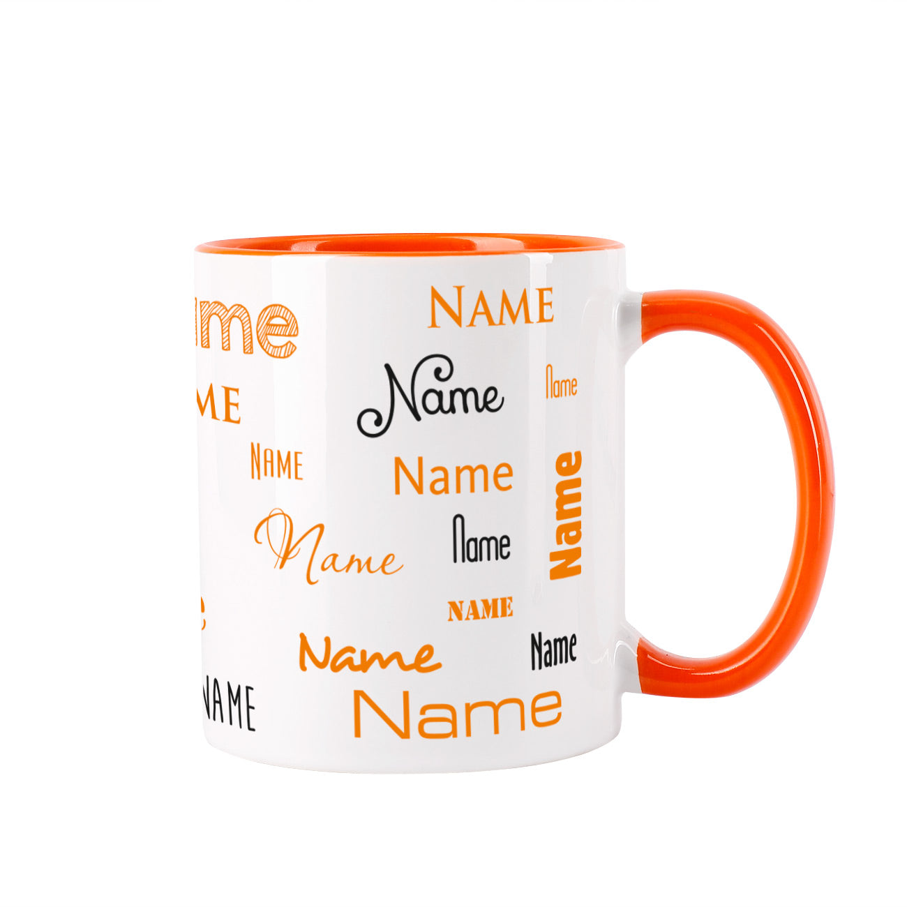 Namenstasse mit verschiedenen Schriftarten