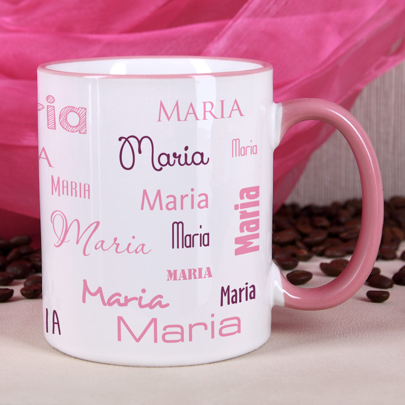 Namenstasse mit verschiedenen Schriftarten