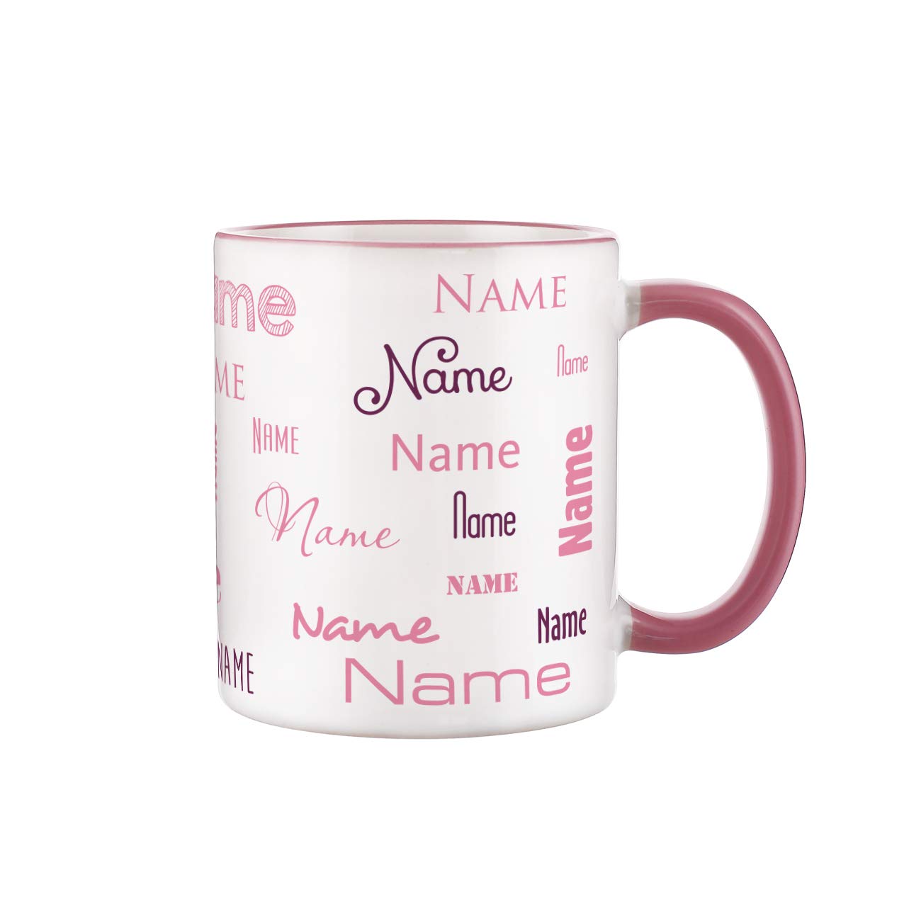 Namenstasse mit verschiedenen Schriftarten