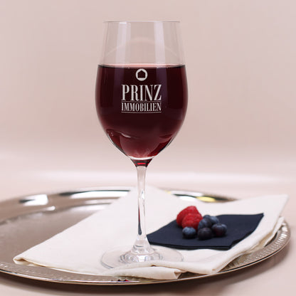 Leonardo Rotweinglas inkl. Gravur des Logos