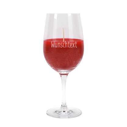 Romance Duftkerze im Leonardo Weinglas mit Gravur des Wunschtextes