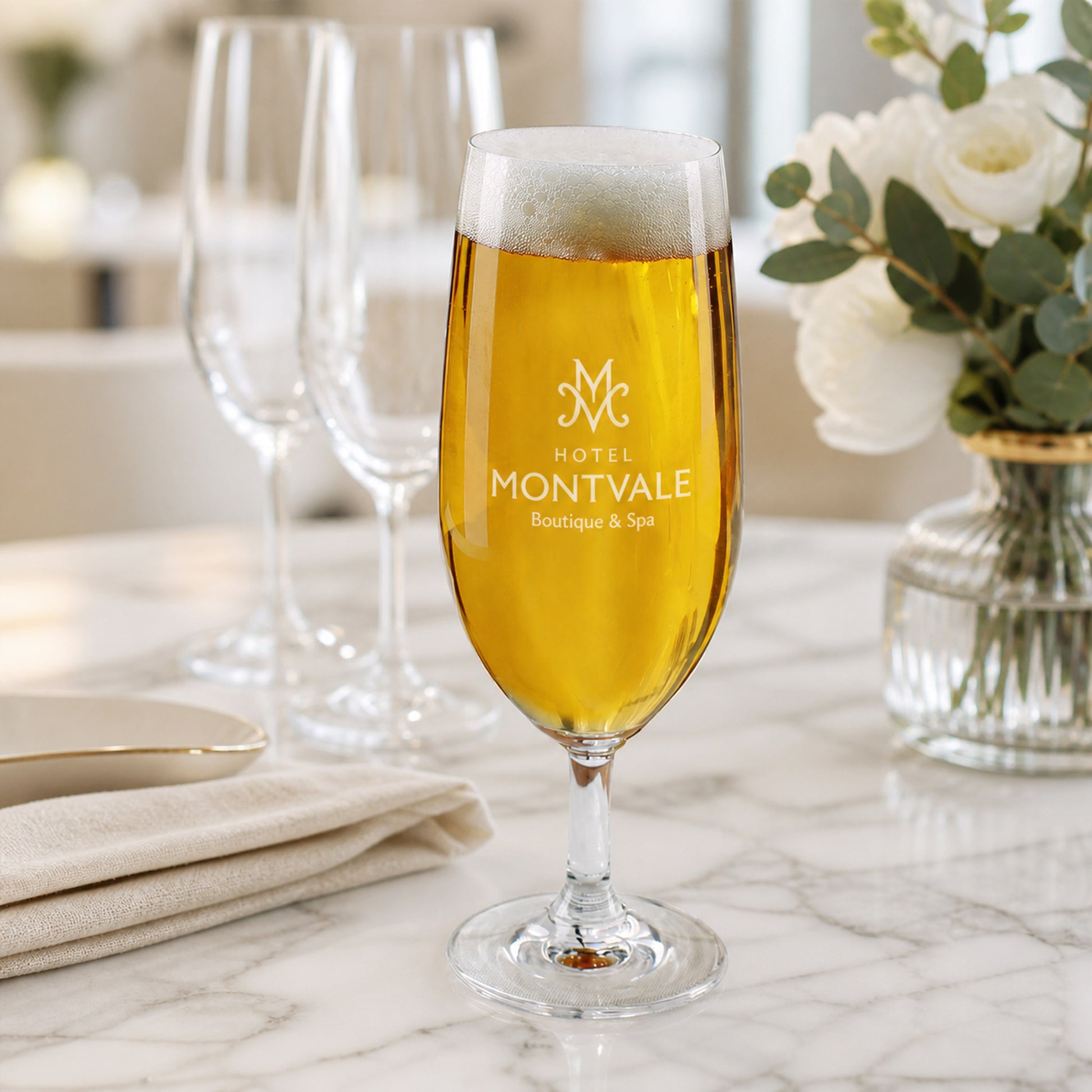 Bierglas mit Logo