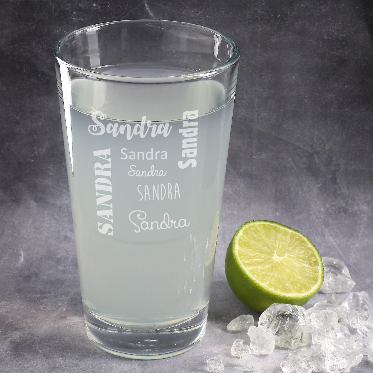 Leonardo Trinkglas mit Name graviert