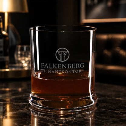 Leonardo Whiskeyglas mit Logo
