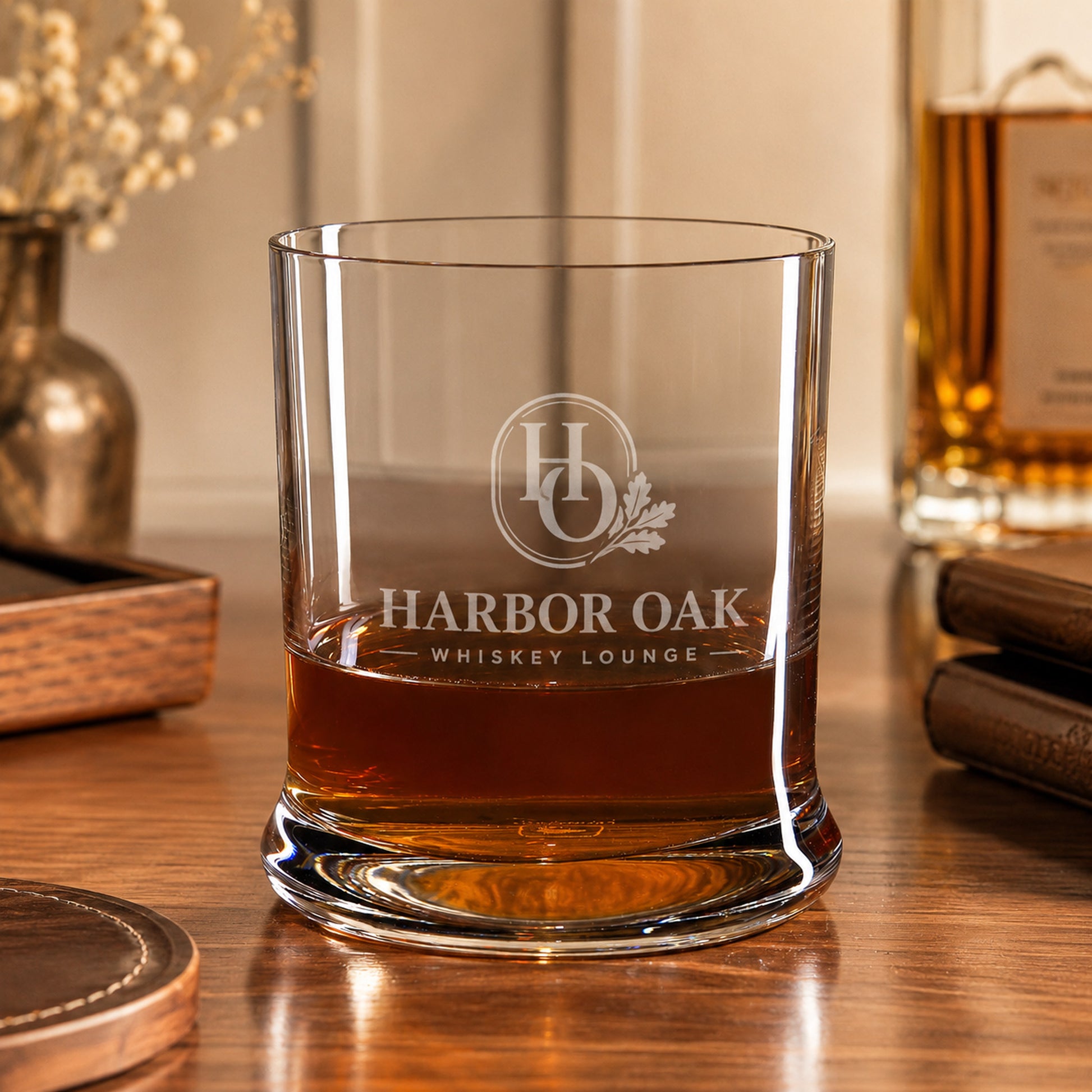 Leonardo Whiskyglas mit Logo