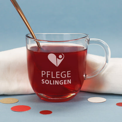 Leonardo Teeglas inkl. Gravur des Logos