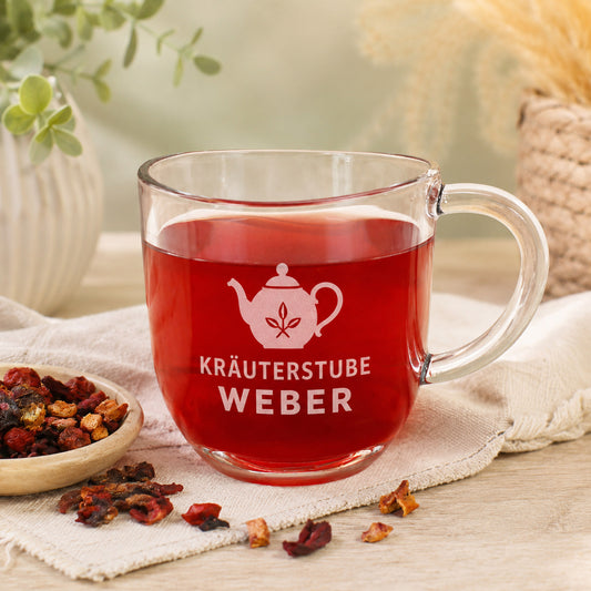Teeglas mit Gravur