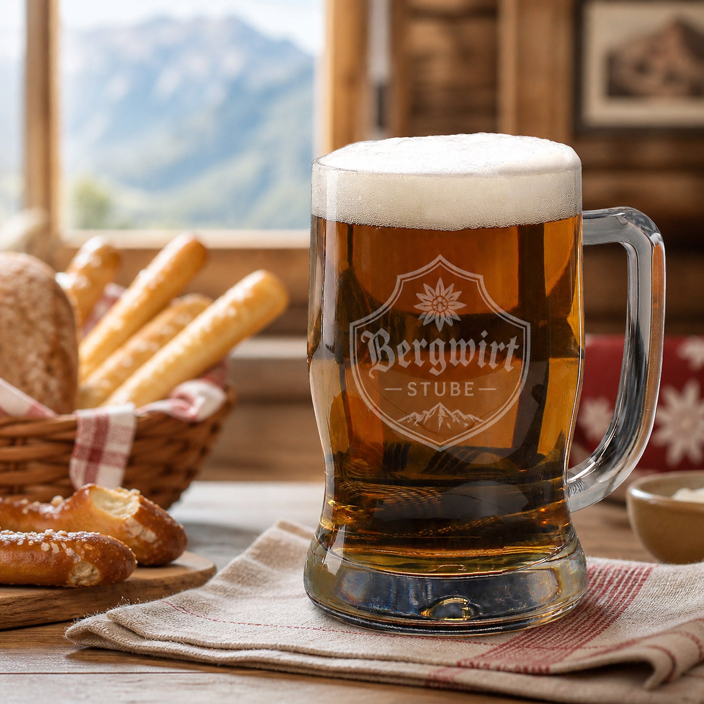 Bierseidel mit Logo