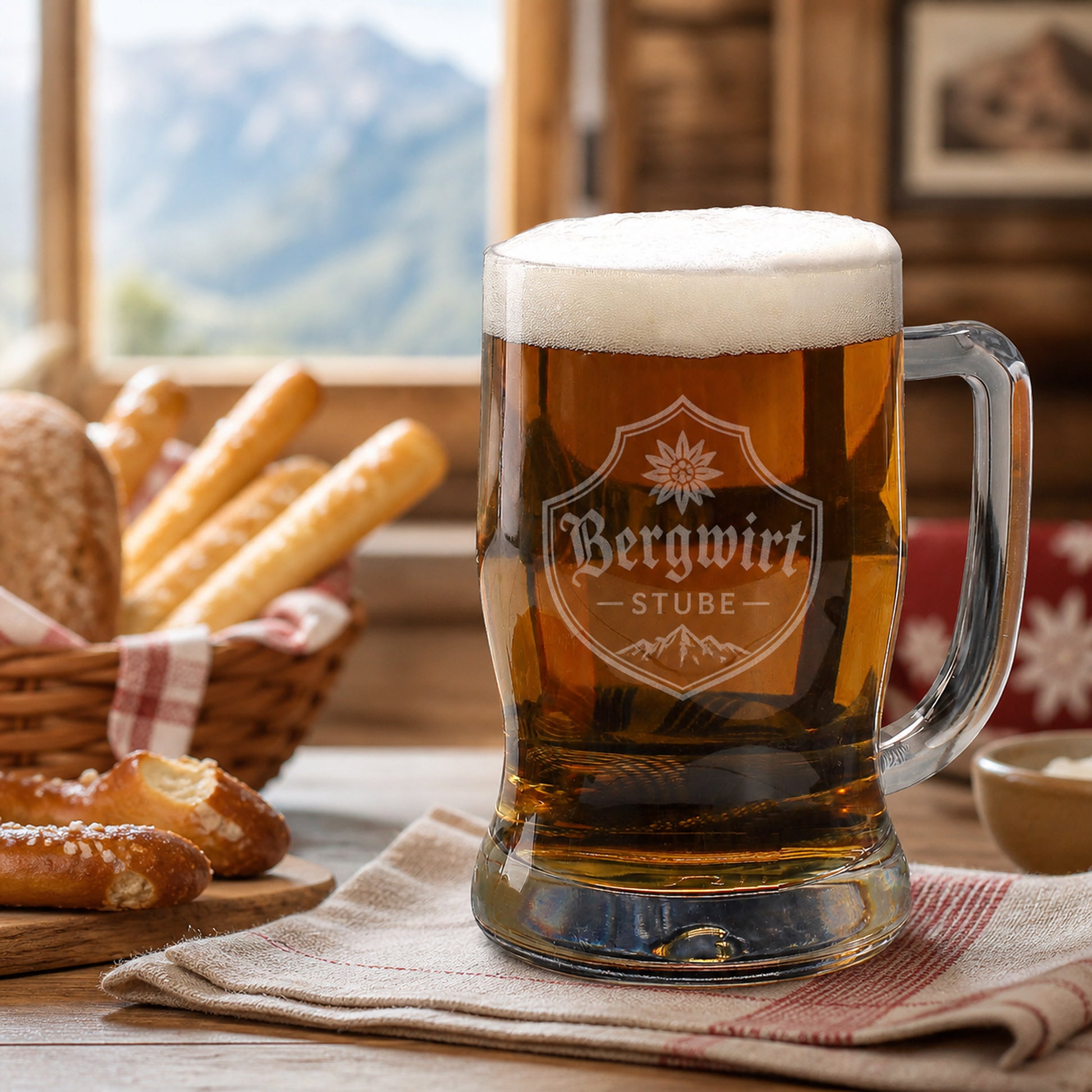 Bierseidel mit Logo
