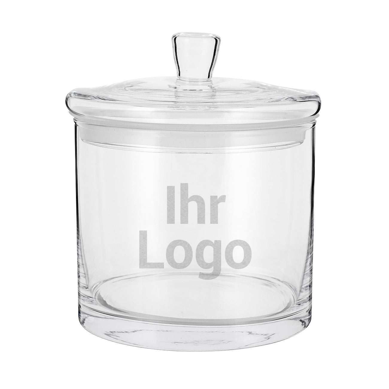 Glasdose von Leonardo mit Gravur