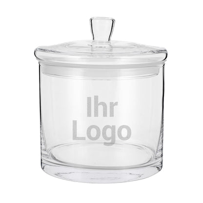 Glasdose von Leonardo mit Gravur