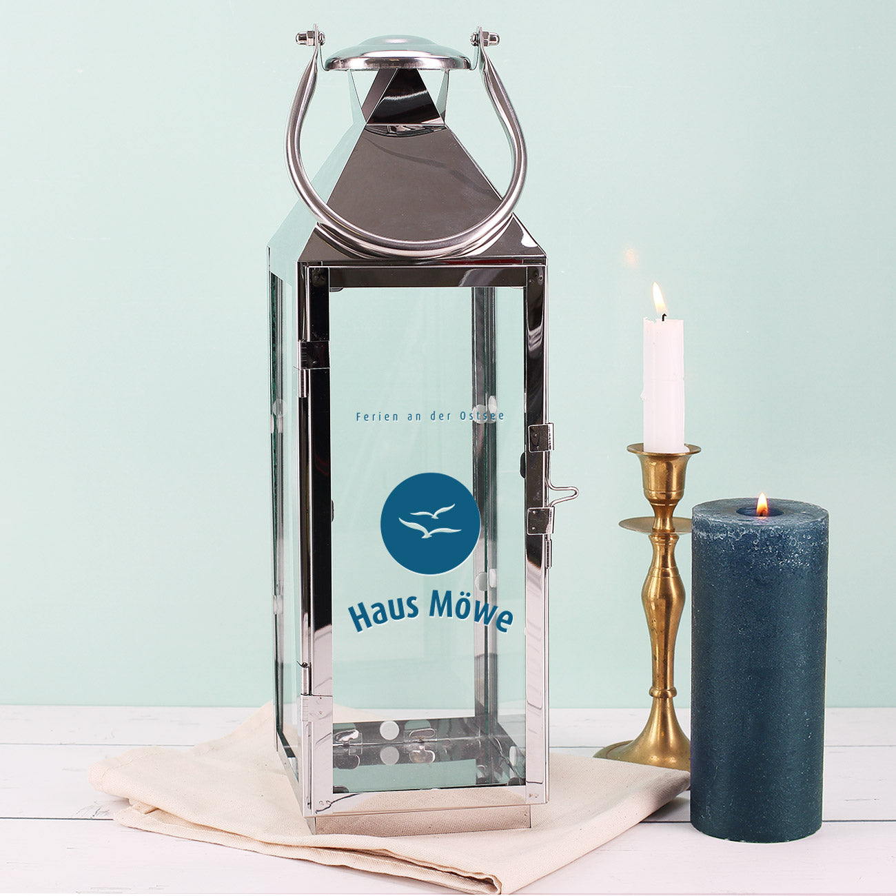 Laterne mit Logo bedruckt oder graviert