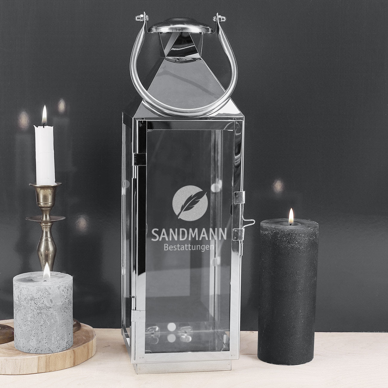 Laterne mit Logo bedruckt oder graviert