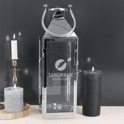 Laterne mit Logo bedruckt oder graviert