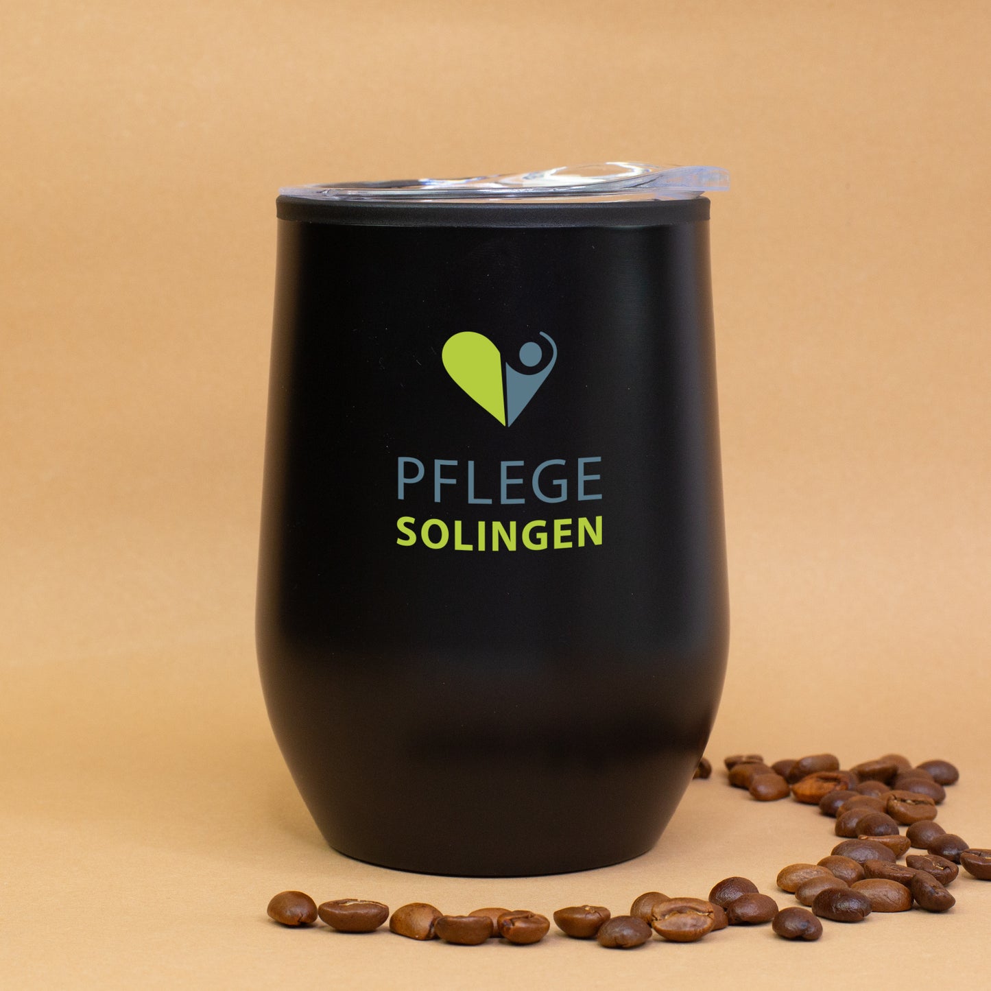 Thermobecher mit Firmenlogo bedruckt in zwei Farben