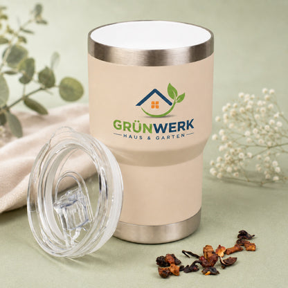 Personalisierter Thermobecher mit Firmenlogo