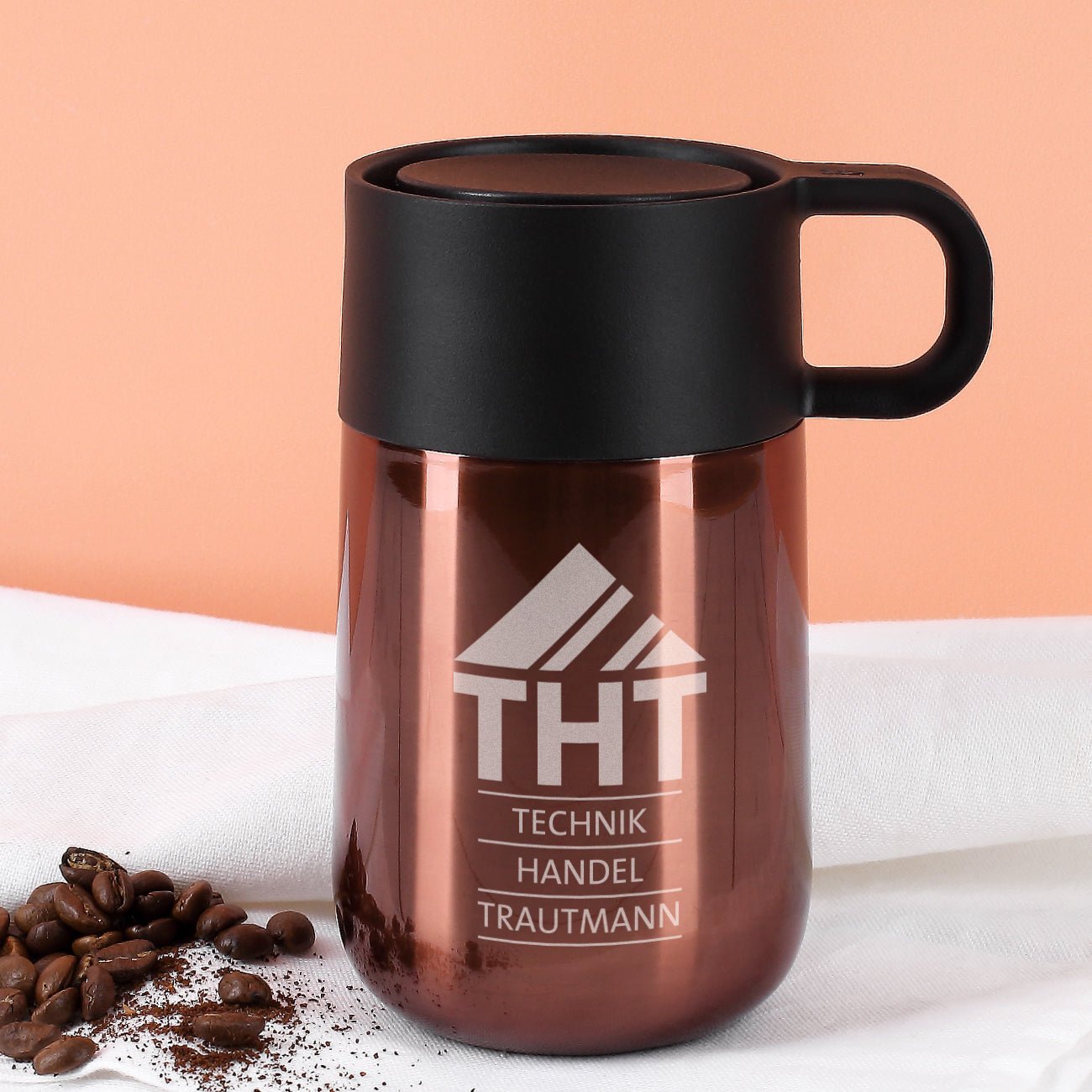 WMF Thermobecher mit Firmenlogo graviert