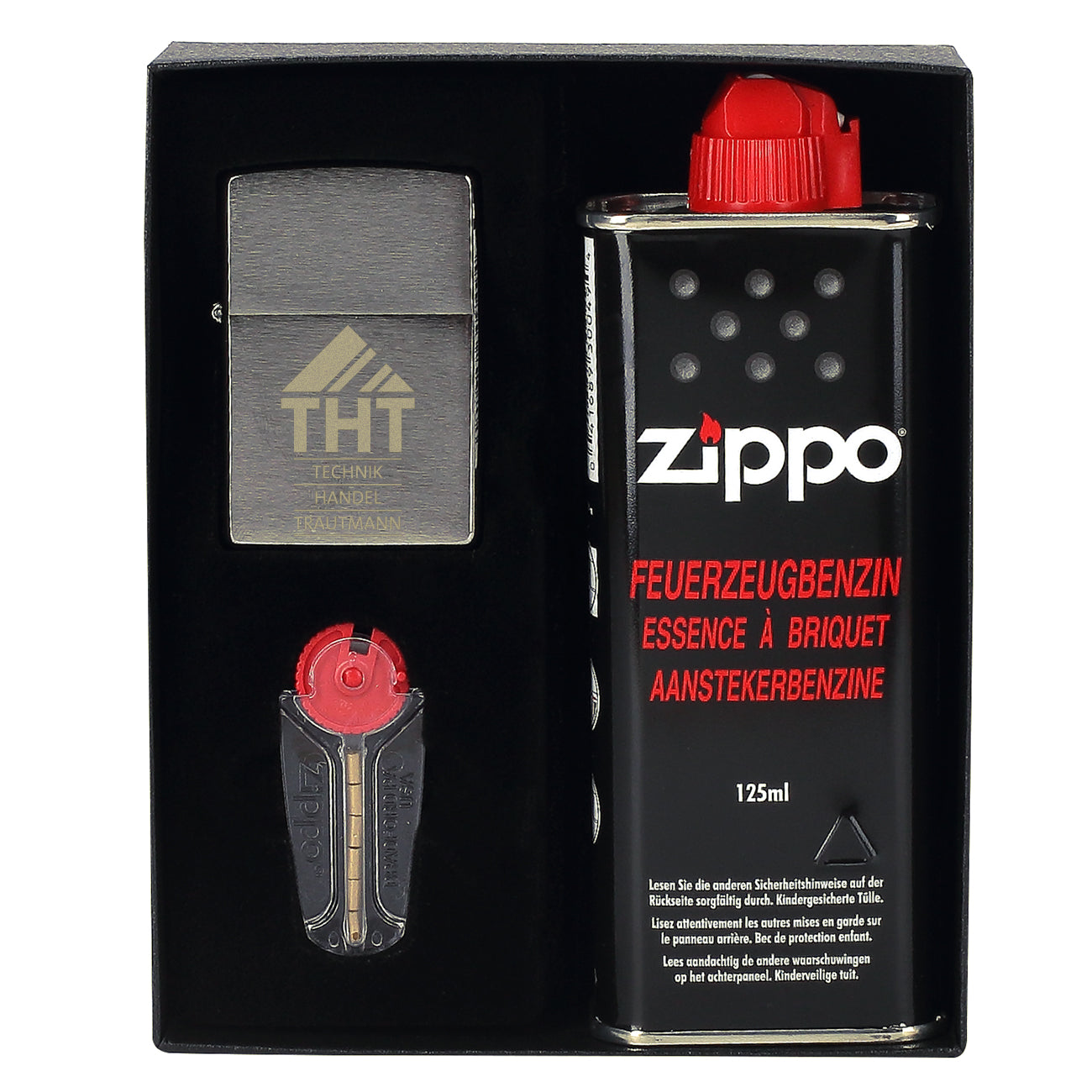 Original Zippo Feuerzeug mit Gravur des Firmenlogos inkl. Geschenkverpackung