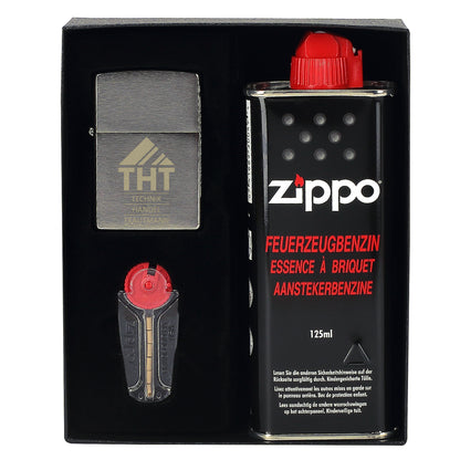 Original Zippo Feuerzeug mit Gravur des Firmenlogos inkl. Geschenkverpackung