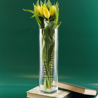 Vase mit Logo bedruckt
