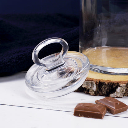 Gravierte Glasdose mit Ihrem Firmenlogo